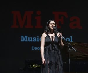 Singing class student